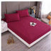 PROTECTOR IMPERMEABLE DE 3 PIEZAS PARA CAMA 60 O 54 (QUEEN o MATRIMONIAL)COLOR ROJO VINO