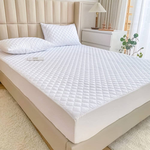 PROTECTOR IMPERMEABLE DE 3 PIEZAS PARA CAMA 80 (King Zize)COLOR BLANCO